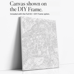 Botanical Glasshouse paint by numbers kit canvas mockup