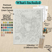What's included with the Garden Archway DIY frame paint by numbers kit gift