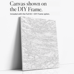 Golden Hour Waves paint by numbers kit canvas mockup
