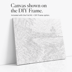 Hidden Paradise paint by numbers kit canvas mockup