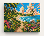 Hidden Paradise paint by numbers kit gift canvas mockup