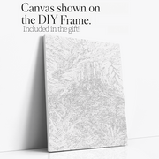 Mesa Thunderstorm paint by numbers kit with DIY frame canvas mockup