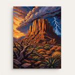 Mesa Thunderstorm paint by numbers kit gift canvas mockup