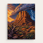 Mesa Thunderstorm paint by numbers kit gift canvas mockup