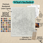 What's included with the Mesa Thunderstorm paint by numbers kit