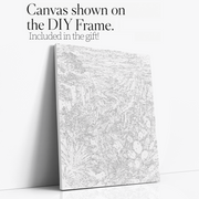 Sunset Canyon River paint by numbers kit with DIY frame canvas mockup