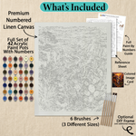 What's included with the Sunset Canyon River paint by numbers kit