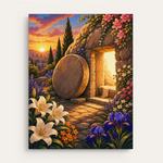 The Empty Tomb paint by numbers kit gift canvas mockup