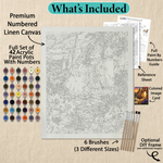 What's included with the The Empty Tomb paint by numbers kit