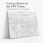 The Ranch Horizon paint by numbers kit canvas mockup