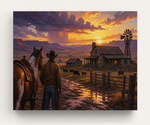 The Ranch Horizon paint by numbers kit gift canvas mockup