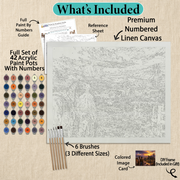 What's included with the The Ranch Horizon DIY frame paint by numbers kit gift