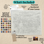 What's included with the The Ranch Horizon paint by numbers kit