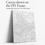 Winding Canyon Road paint by numbers kit canvas mockup