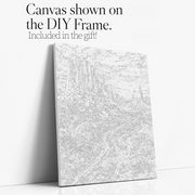 Winding Canyon Road paint by numbers kit with DIY frame canvas mockup