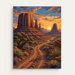 Winding Canyon Road paint by numbers kit gift canvas mockup