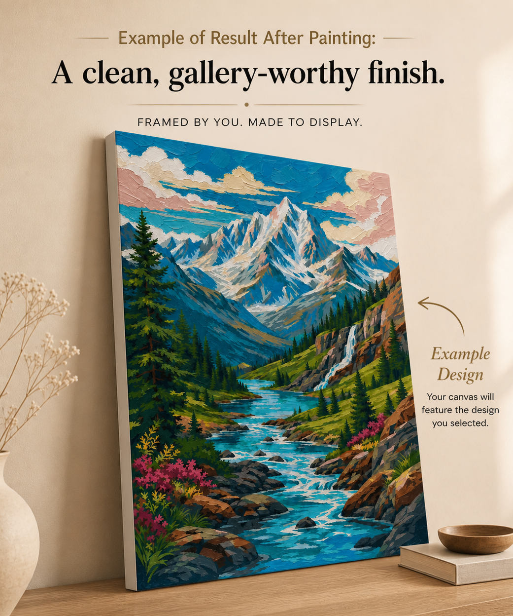 DIY frame assembled and ready to hang