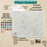 Cozy Autumn Cabin Paint by Numbers Kit